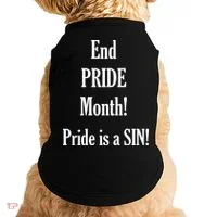 End Pride Month Pride Is A SIN Doggie Tank thumb 0