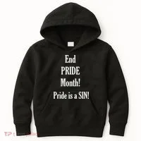 End Pride Month Pride Is A SIN Kids Hoodie thumb 0