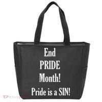 End Pride Month Pride Is A SIN Tote Bag thumb 0