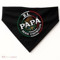 El Papa Mas Chingon Funny Mexican Dad Spanish USA-Made Doggie Bandana thumb 0