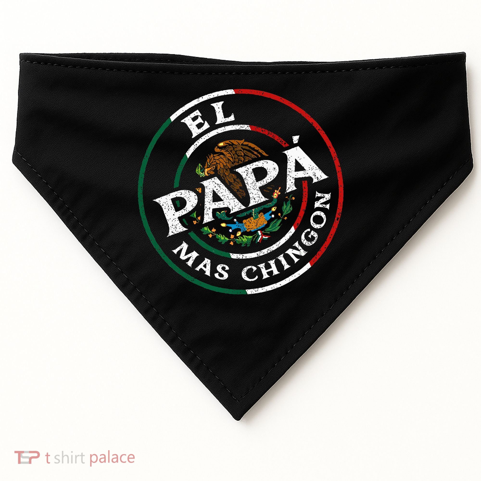 El Papa Mas Chingon Funny Mexican Dad Spanish USA-Made Doggie Bandana