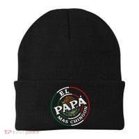 El Papa Mas Chingon Funny Mexican Dad Spanish Beanie thumb 0