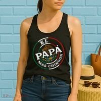 El Papa Mas Chingon Funny Mexican Dad Spanish Women's Tank Top thumb 2