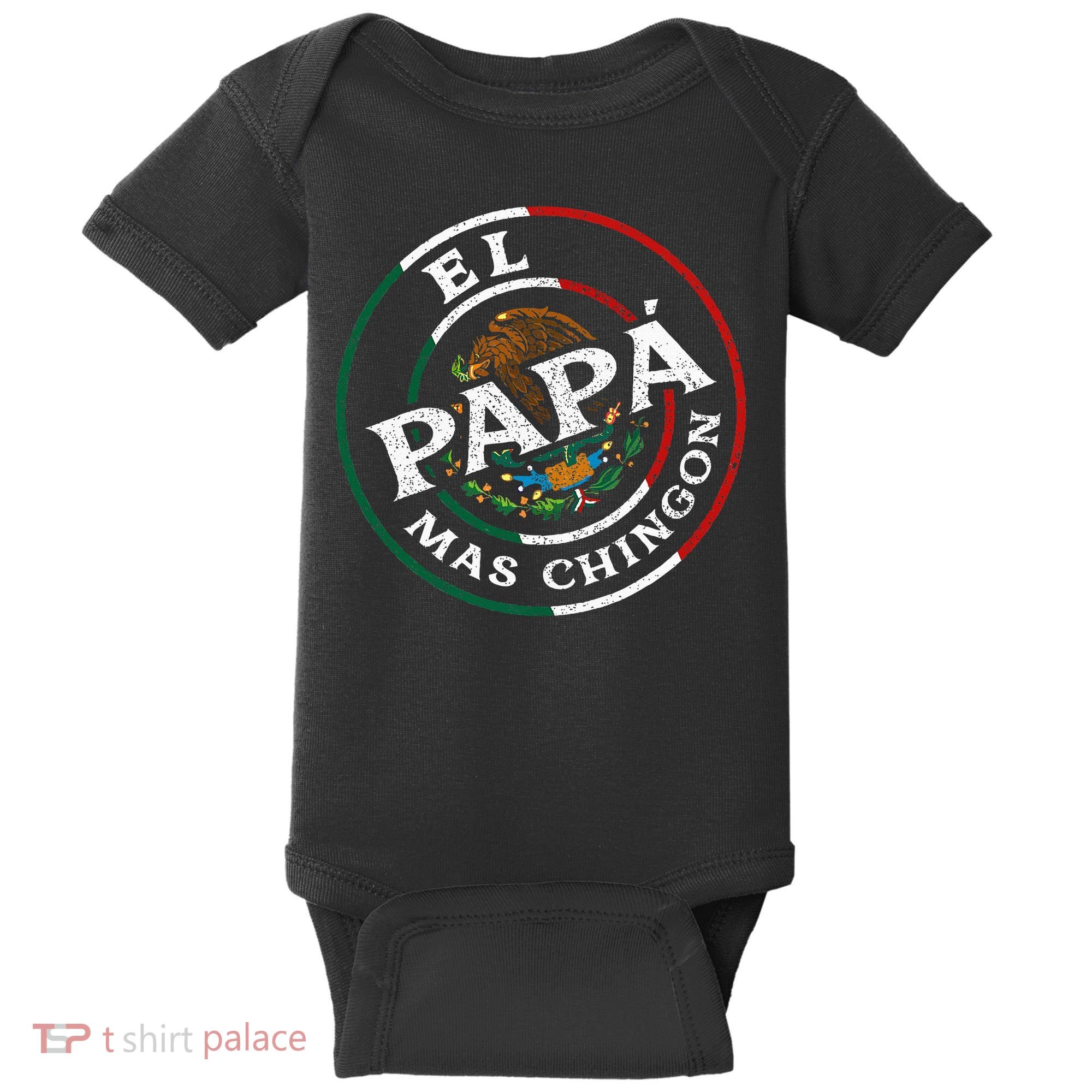 El Papa Mas Chingon Funny Mexican Dad Spanish Baby Bodysuit