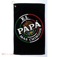 El Papa Mas Chingon Funny Mexican Dad Spanish Golf Towel thumb 0