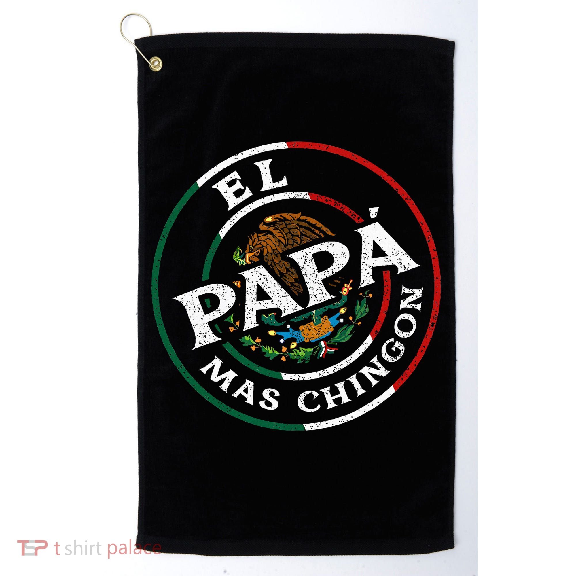 El Papa Mas Chingon Funny Mexican Dad Spanish Golf Towel