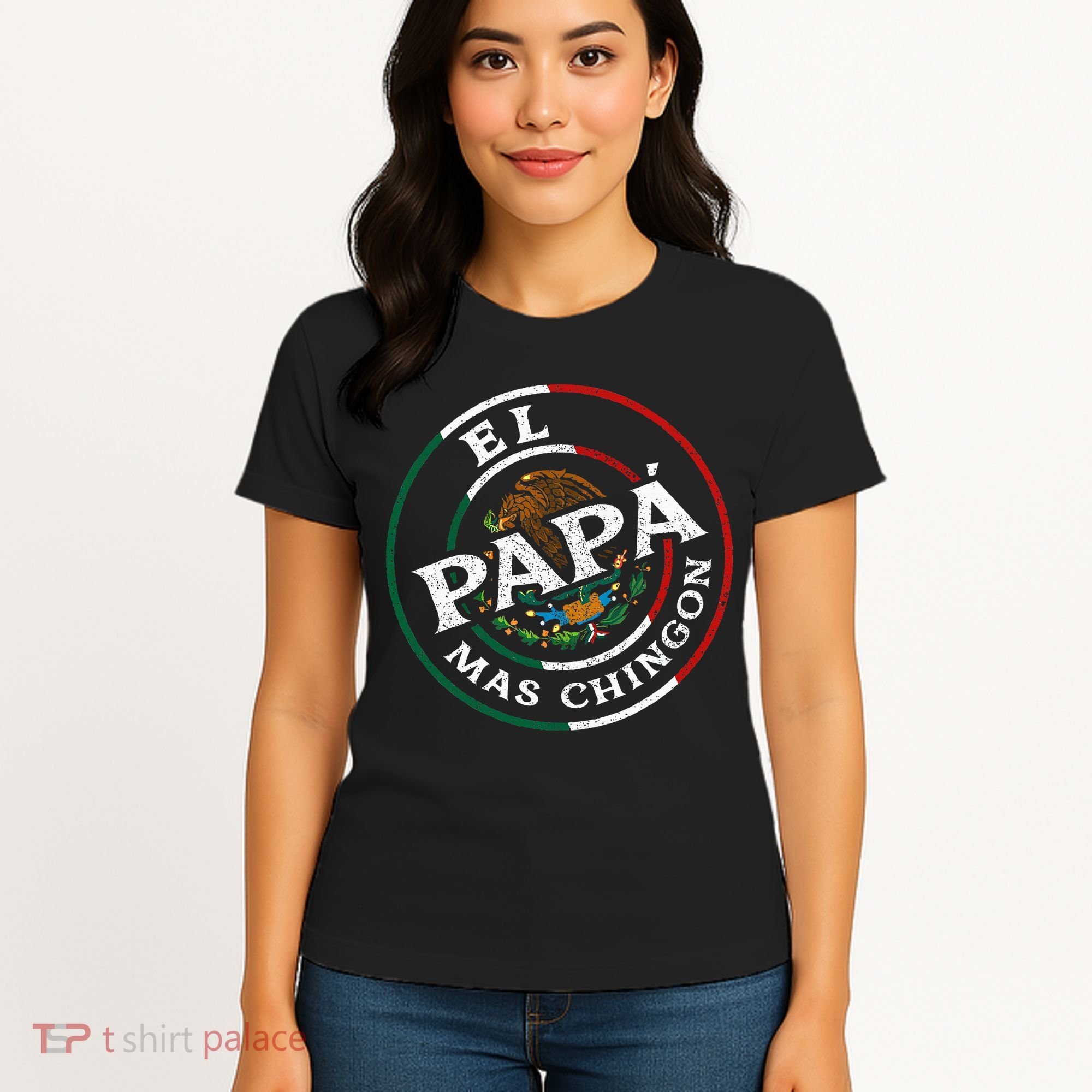 El Papa Mas Chingon Funny Mexican Dad Spanish Women's T-Shirt