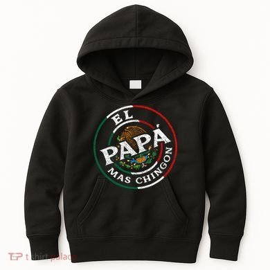 El Papa Mas Chingon Funny Mexican Dad Spanish Kids Hoodie