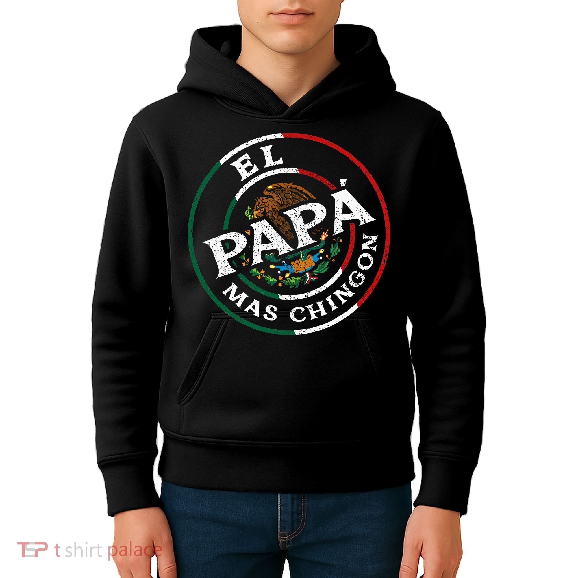 El Papa Mas Chingon Funny Mexican Dad Spanish Kids Hoodie