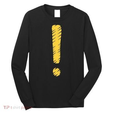 Exclamation Point Mark Punctuation Hyperbole Long Sleeve Shirt