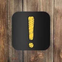 Exclamation Point Mark Punctuation Hyperbole Coaster thumb 0