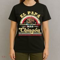El Papa Mas Chingon Funny Mexican Flag Cool Dad Gift Regalo T-Shirt thumb 4