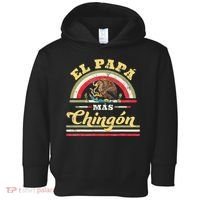 El Papa Mas Chingon Funny Mexican Flag Cool Dad Gift Regalo Toddler Hoodie thumb 0