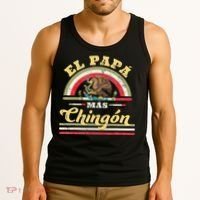 El Papa Mas Chingon Funny Mexican Flag Cool Dad Gift Regalo Tank Top thumb 3