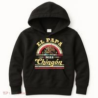 El Papa Mas Chingon Funny Mexican Flag Cool Dad Gift Regalo Kids Hoodie thumb 0