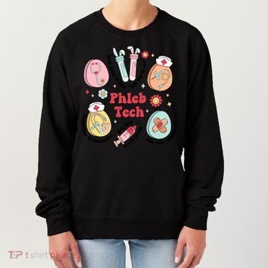 Easter Phleb Nurse Laboratory Medical Technologist Lab Week Phlebotomy Women's Sweatshirt