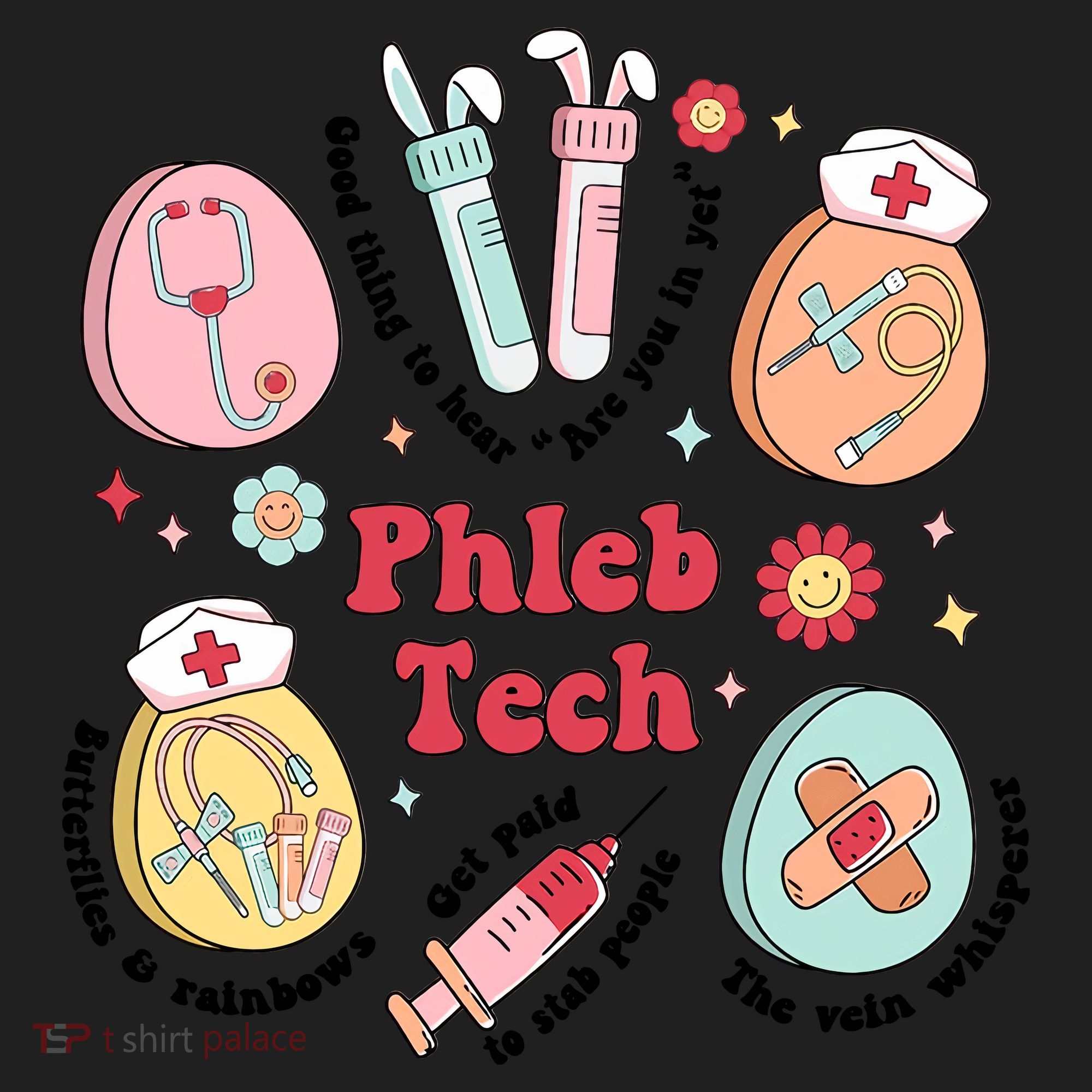 Easter Phleb Nurse Laboratory Medical Technologist Lab Week Phlebotomy Women's Sweatshirt