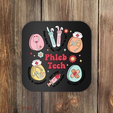 Easter Phleb Nurse Laboratory Medical Technologist Lab Week Phlebotomy Coaster