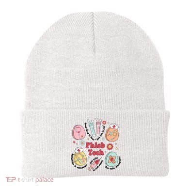 Easter Phleb Nurse Laboratory Medical Technologist Lab Week Phlebotomy Beanie