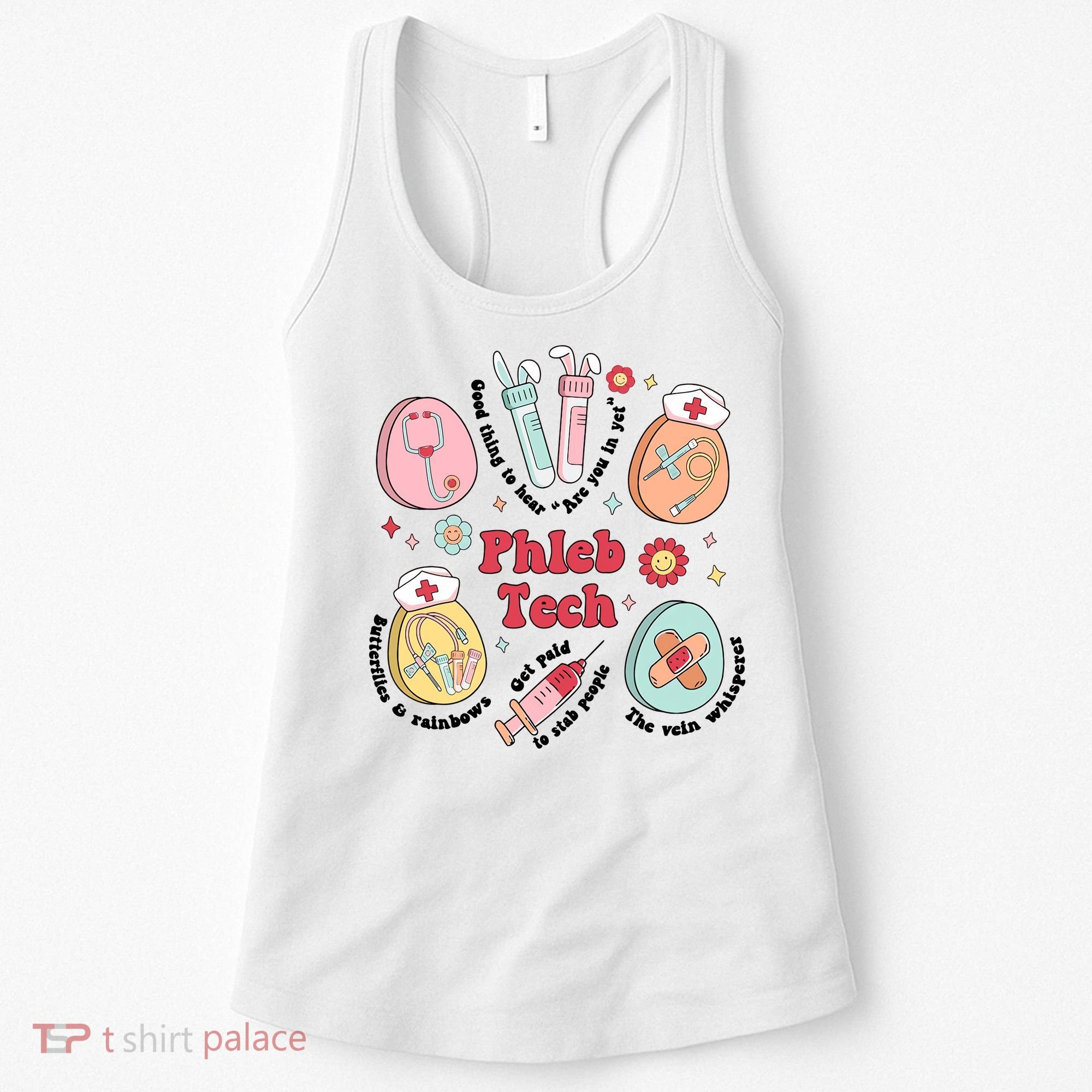 Easter Phleb Nurse Laboratory Medical Technologist Lab Week Phlebotomy Women's Tank Top