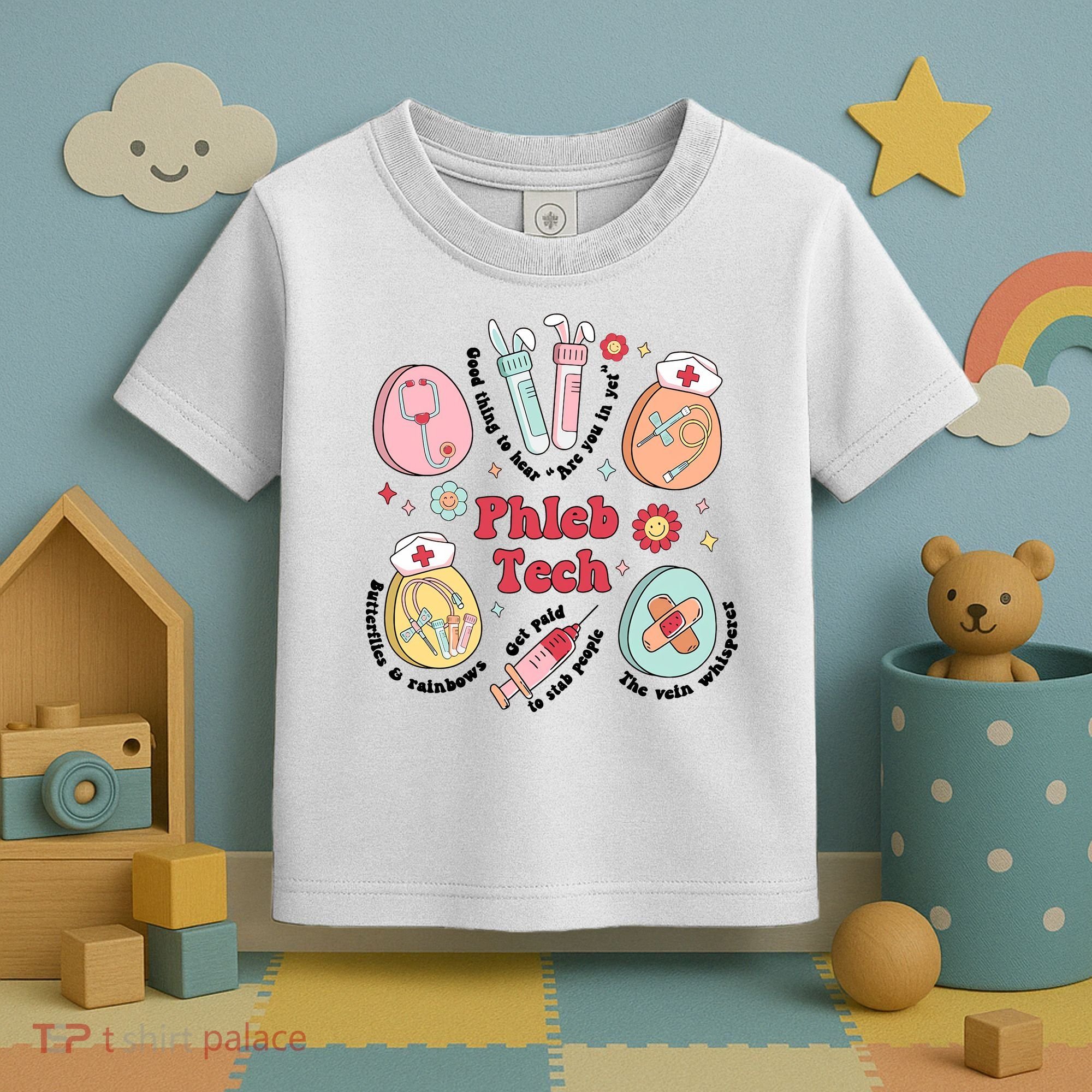 Easter Phleb Nurse Laboratory Medical Technologist Lab Week Phlebotomy Toddler T-Shirt