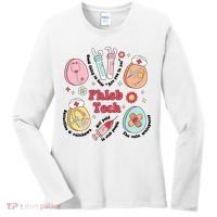 Easter Phleb Nurse Laboratory Medical Technologist Lab Week Phlebotomy Women's Long Sleeve Shirt thumb 0