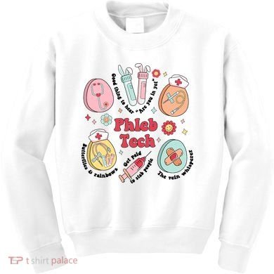 Easter Phleb Nurse Laboratory Medical Technologist Lab Week Phlebotomy Kids Sweatshirt