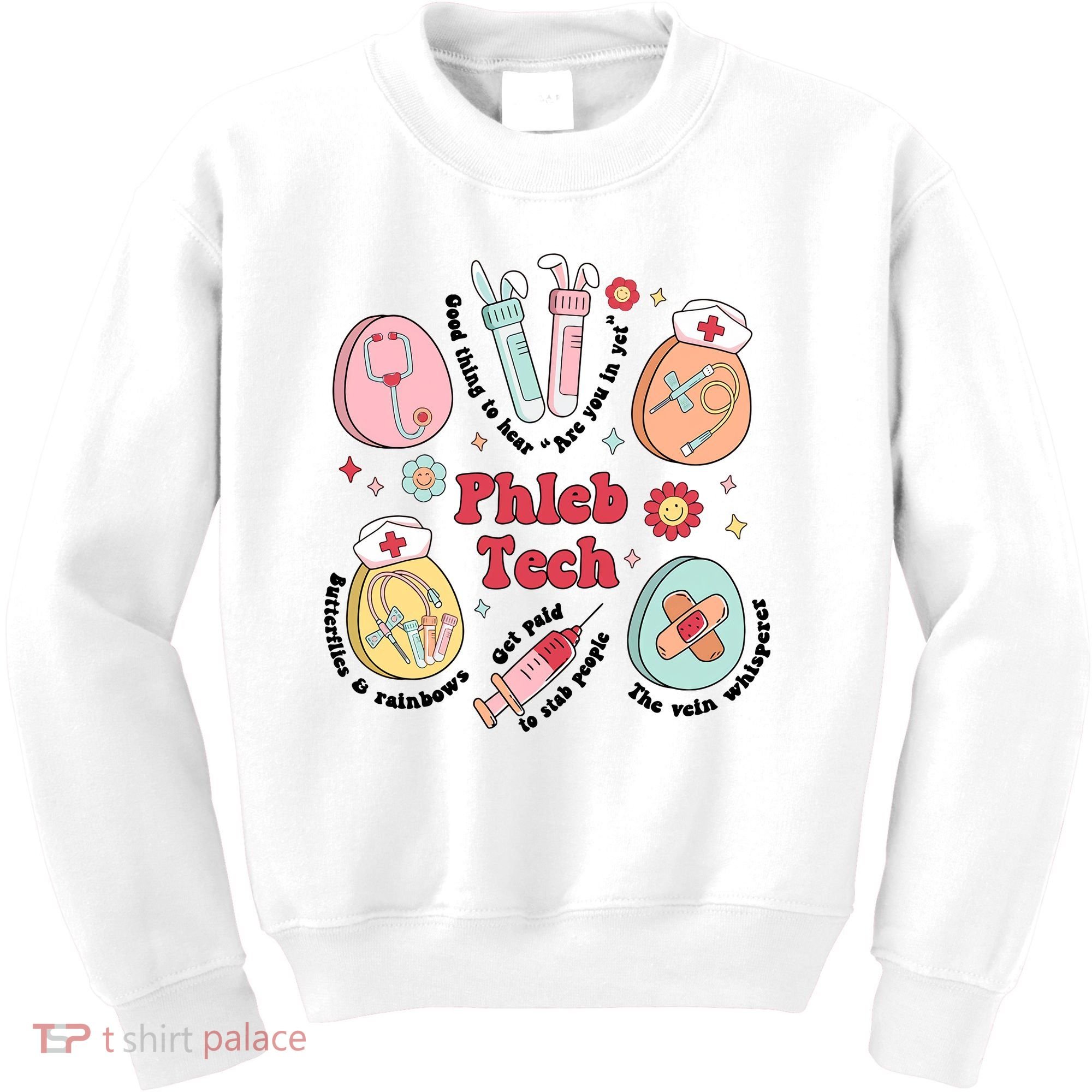 Easter Phleb Nurse Laboratory Medical Technologist Lab Week Phlebotomy Kids Sweatshirt