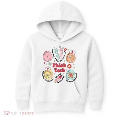 Easter Phleb Nurse Laboratory Medical Technologist Lab Week Phlebotomy Kids Hoodie