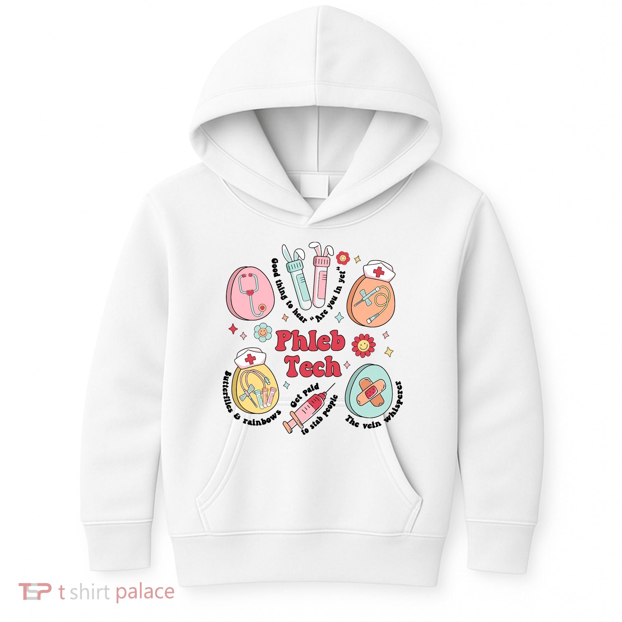 Easter Phleb Nurse Laboratory Medical Technologist Lab Week Phlebotomy Kids Hoodie