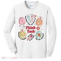 Easter Phleb Nurse Laboratory Medical Technologist Lab Week Phlebotomy Kids Long Sleeve Shirt thumb 0