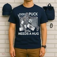 Every Puck Needs A Hug Ice Hockey Goalie Hockey Goalkeeper T-Shirt thumb 6