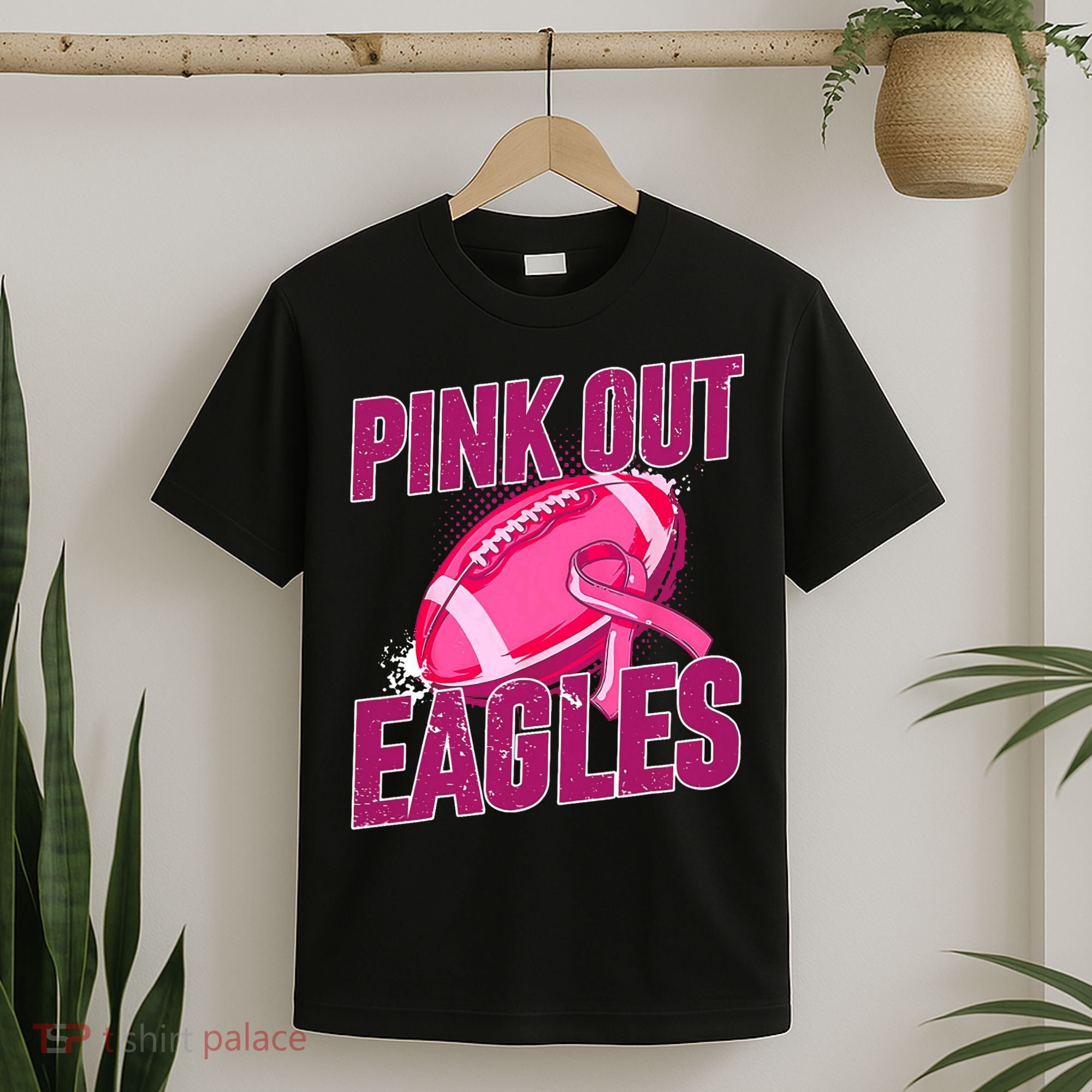 Eagles Pink Out Football Tackle Breast Cancer T-Shirt