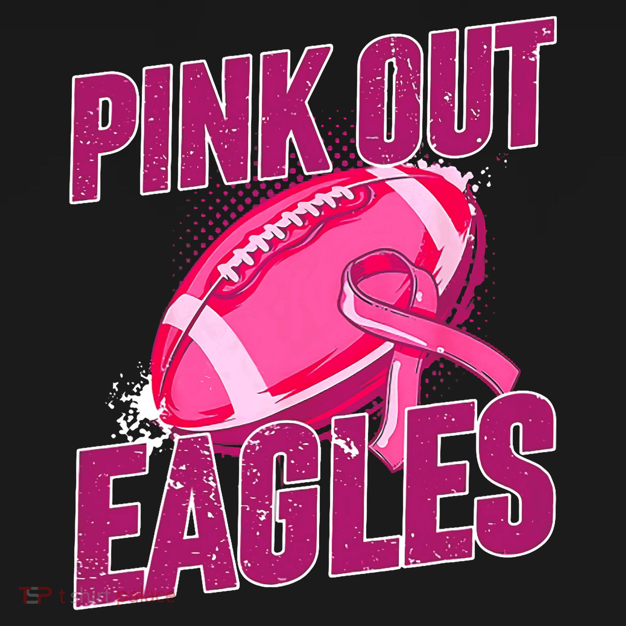 Eagles Pink Out Football Tackle Breast Cancer T-Shirt