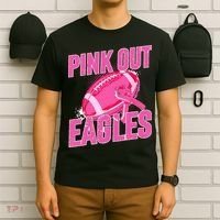 Eagles P.I.N.K Out Football Tackle Breast Cancer T-Shirt thumb 6