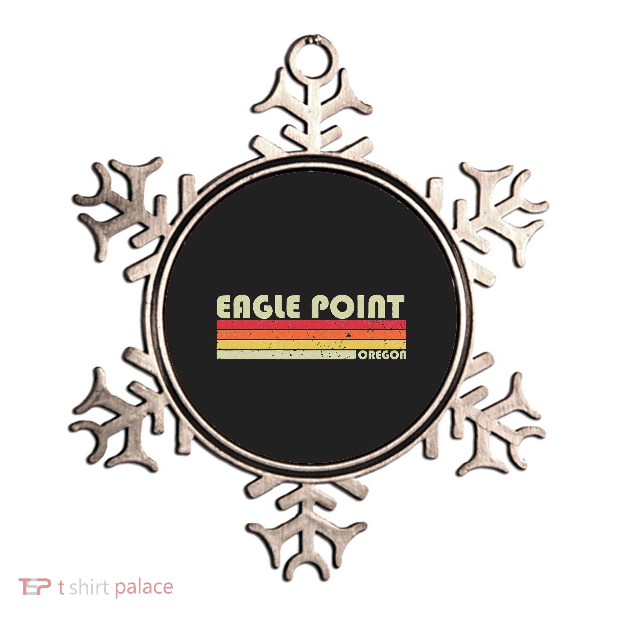 Eagle Point Or Oregon Funny City Home Roots Gift Retro 80s Ornament