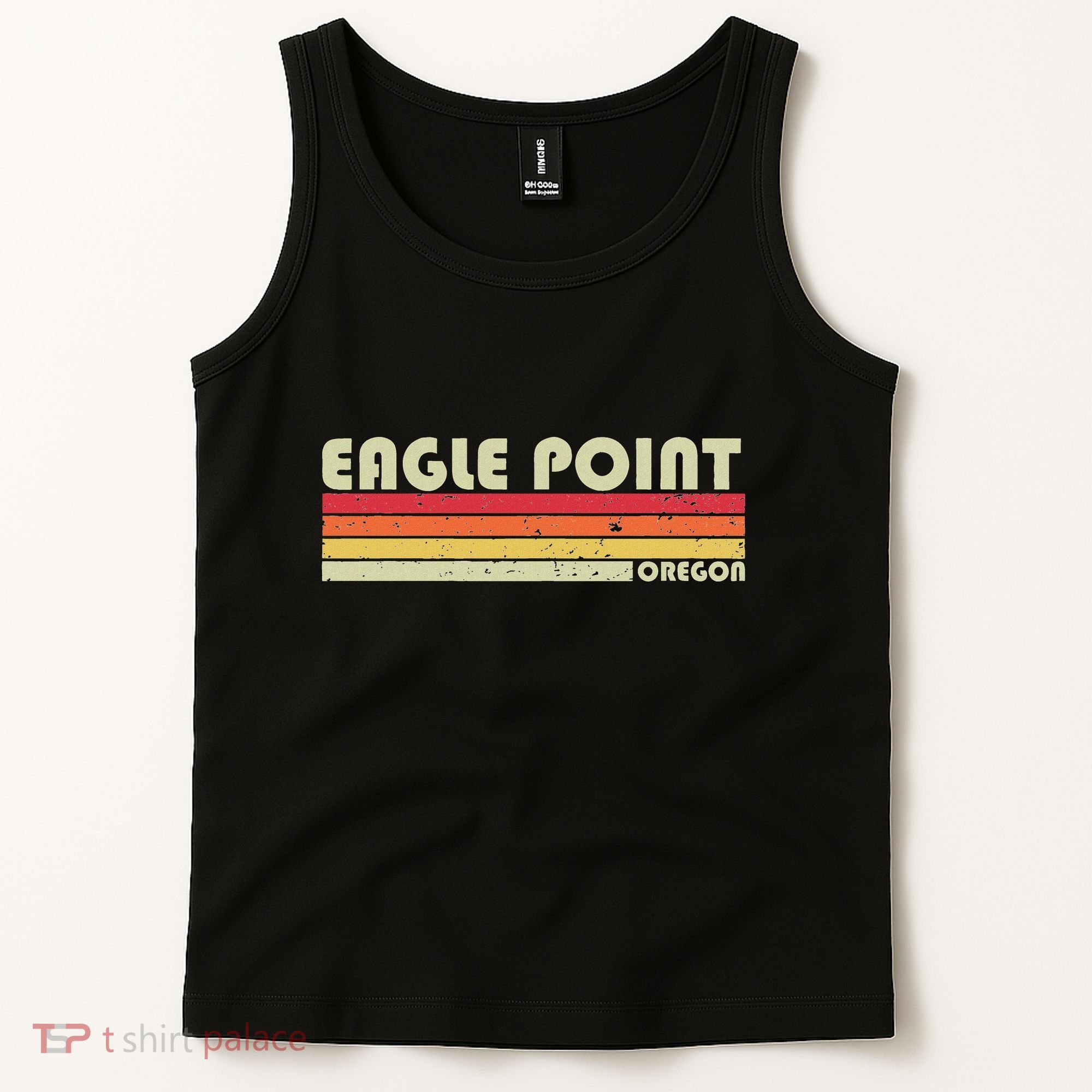 Eagle Point Or Oregon Funny City Home Roots Gift Retro 80s Tank Top