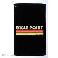 Eagle Point Or Oregon Funny City Home Roots Gift Retro 80s Golf Towel thumb 0