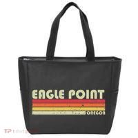 Eagle Point Or Oregon Funny City Home Roots Gift Retro 80s Tote Bag thumb 0