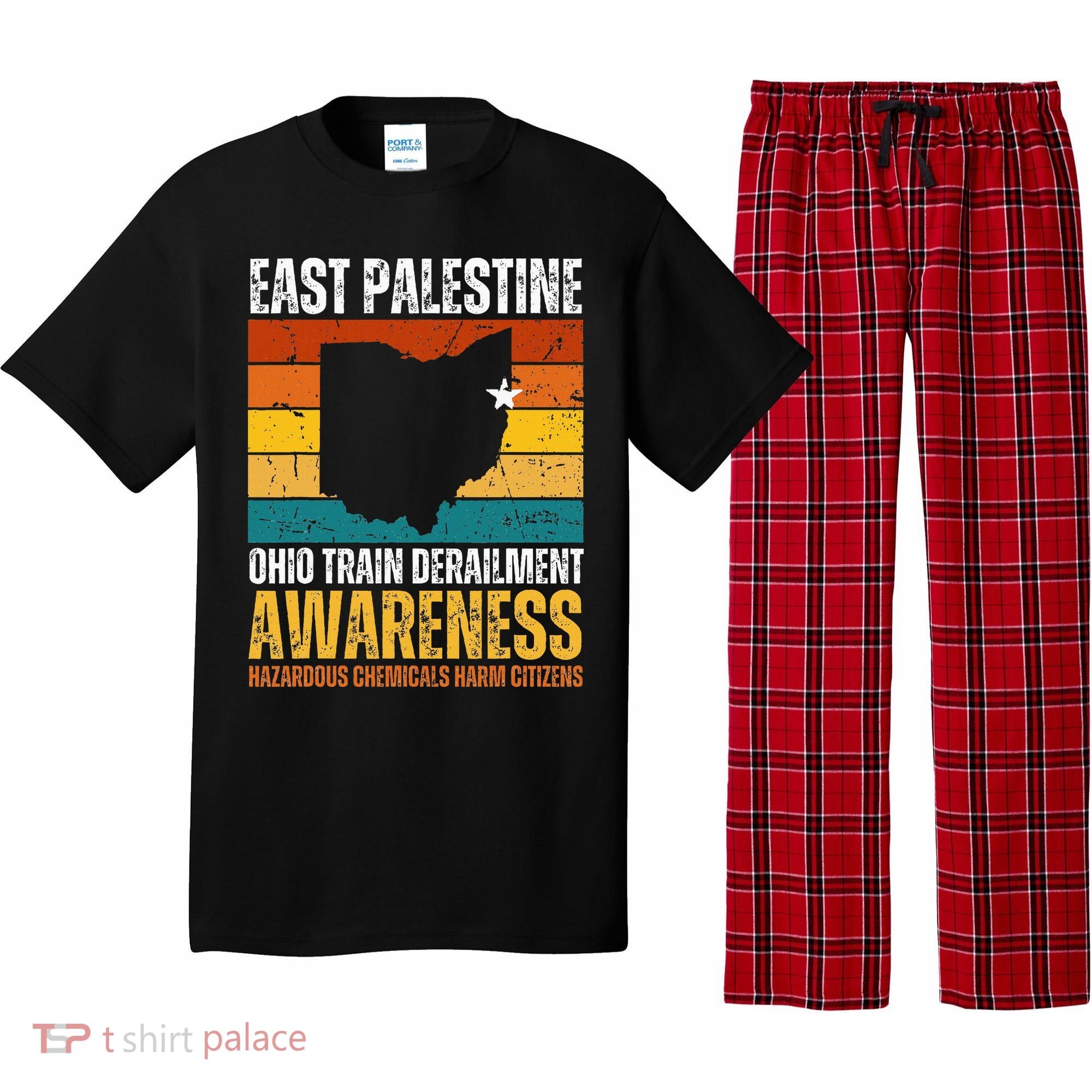 East Palestine Ohio Train Derailment Awareness Pajama Set