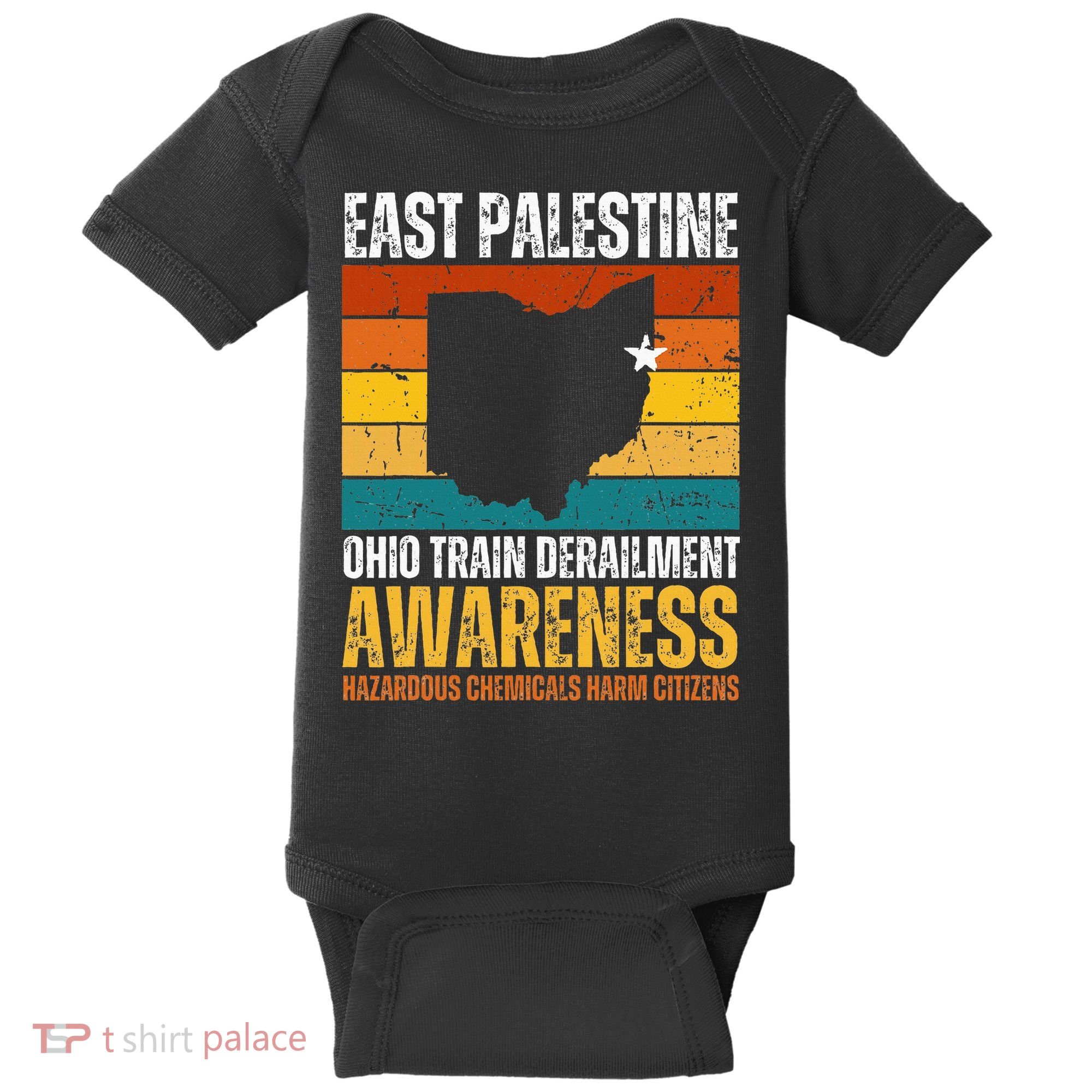 East Palestine Ohio Train Derailment Awareness Baby Bodysuit
