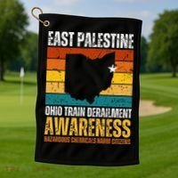East Palestine Ohio Train Derailment Awareness Golf Towel thumb 1