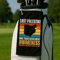 East Palestine Ohio Train Derailment Awareness Golf Towel thumb 2