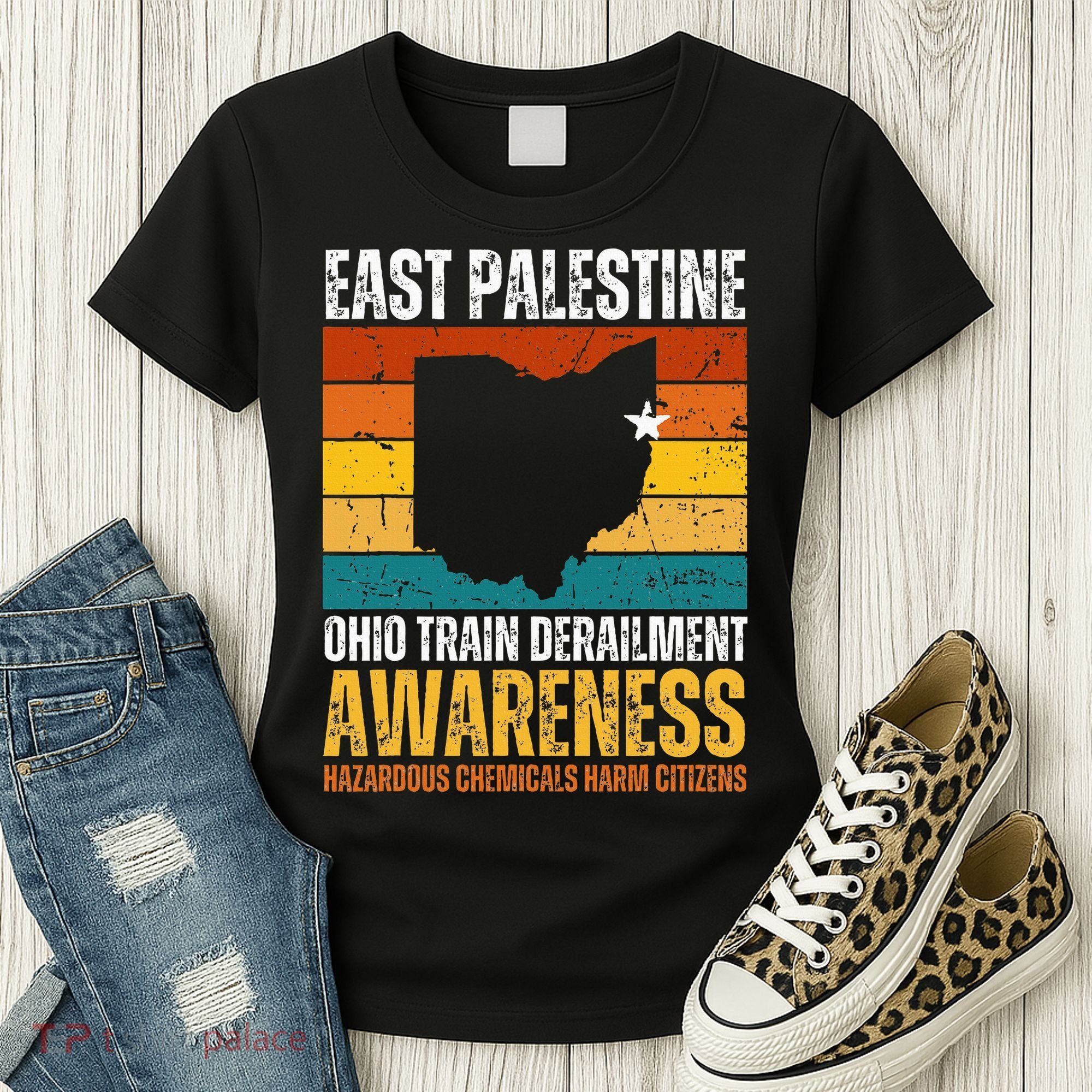 East Palestine Ohio Train Derailment Awareness Women's T-Shirt