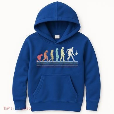 Evolution Pickleball Paddle Pickleball Player Dink Vintage Kids Hoodie