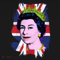 Elizabeth Portrait Pop Art Union Jack Flag Queen Of England Meaningful Gift Women's Hoodie thumb 2