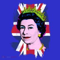Elizabeth Portrait Pop Art Union Jack Flag Queen Of England Meaningful Gift T-Shirt thumb 7