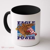 Eagle Power Pioneers Of Freedom American Flag Coffee Mug thumb 0