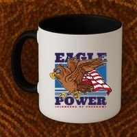 Eagle Power Pioneers Of Freedom American Flag Coffee Mug thumb 2