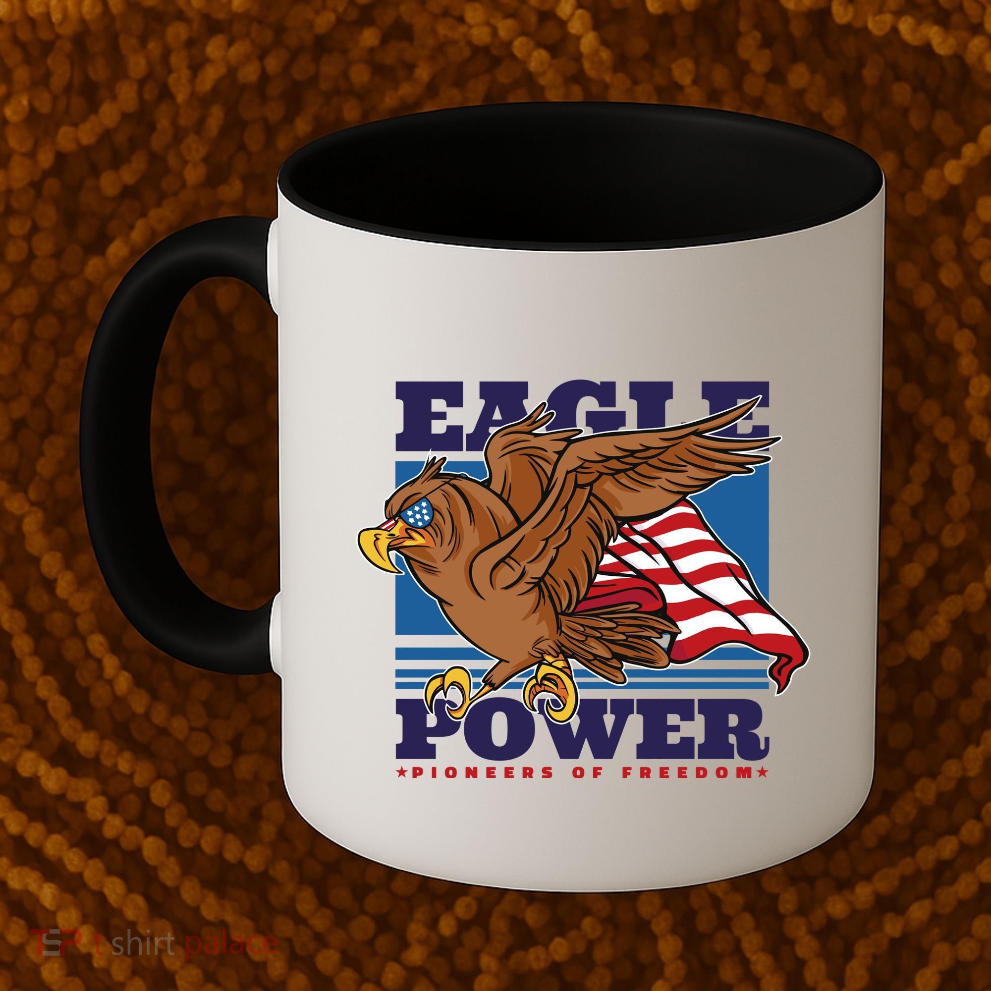Eagle Power Pioneers Of Freedom American Flag Coffee Mug